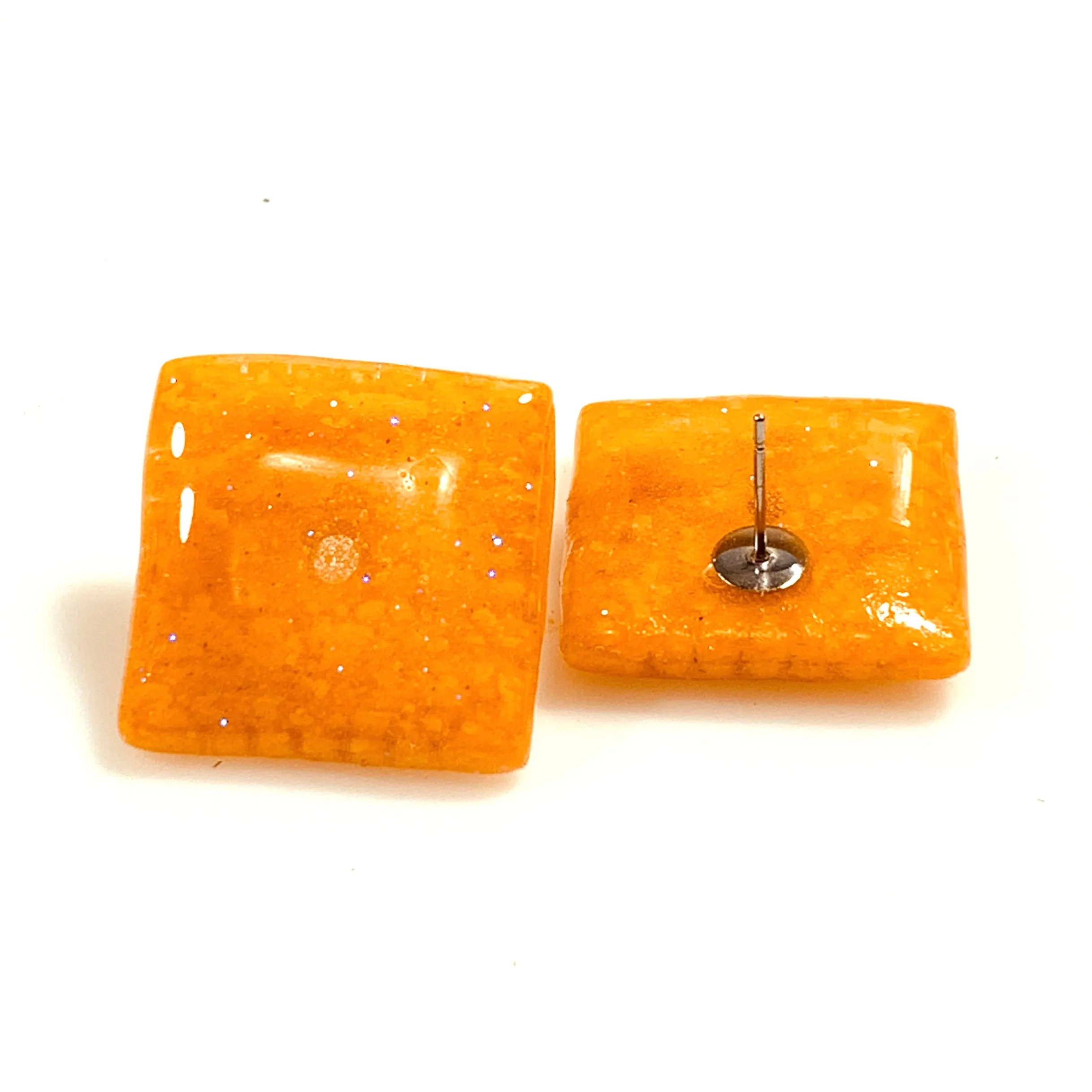 Cheese it Cracker Earrings