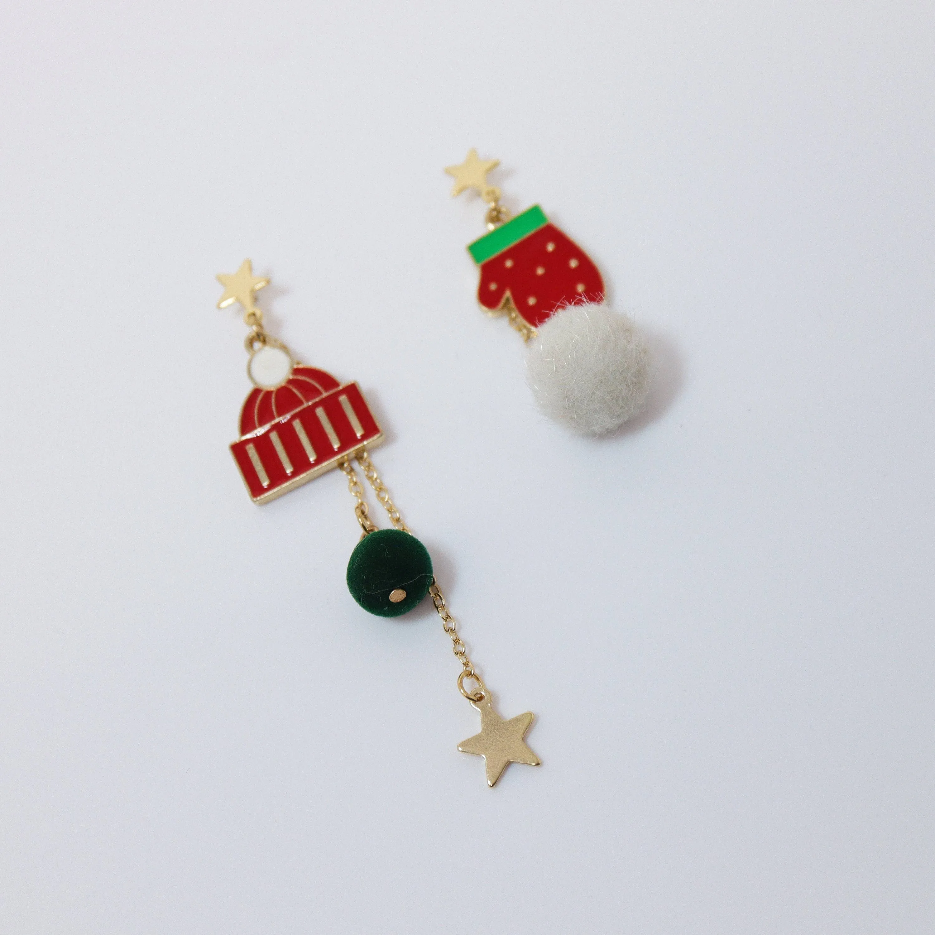 Christmas Themed earrings, Long Tassel Christmas Earrings Statement Christmas earrings.