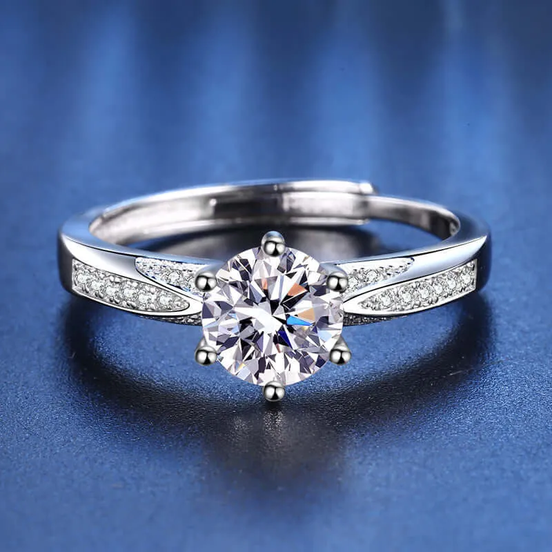 Couple's Stacked Moissanite Diamond Ring