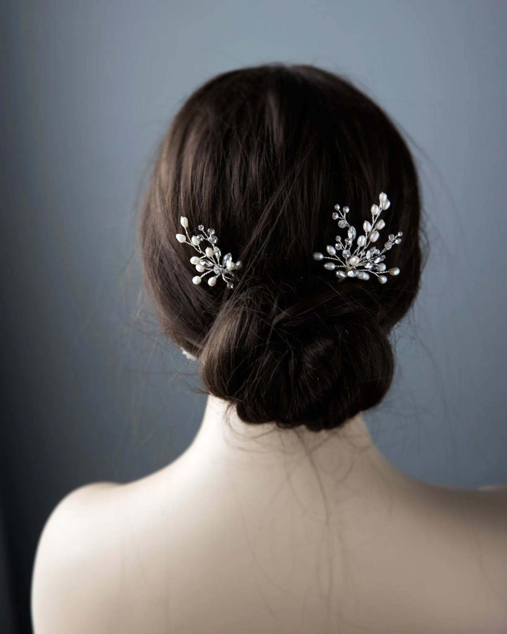 Crystal and Pearl Hair Pin Set