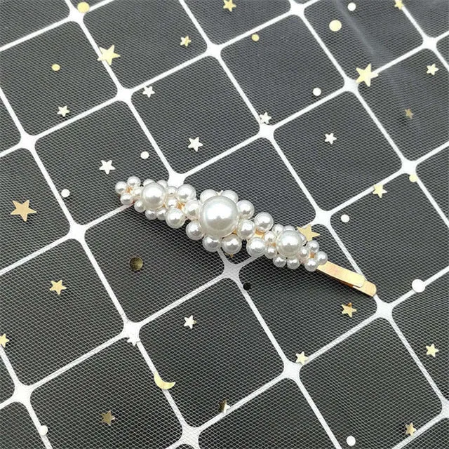 Crystal Rhinestones Hairpins Geometric Water-drop Imitation Pearl