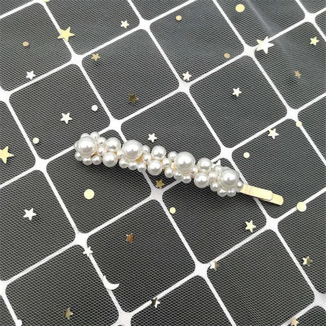 Crystal Rhinestones Hairpins Geometric Water-drop Imitation Pearl