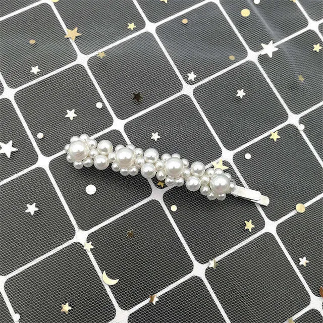 Crystal Rhinestones Hairpins Geometric Water-drop Imitation Pearl