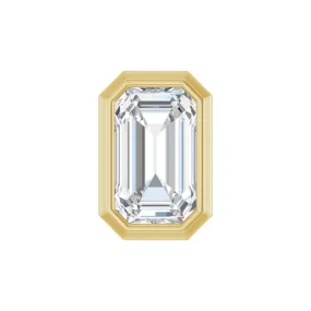 CT DIAMOND EMERALD CUT BEZEL SLIDE PENDANT