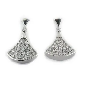 CZ Silver Drop Earrings