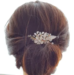 Dainty Flower & Leaf Wedding Hair Comb- Posy