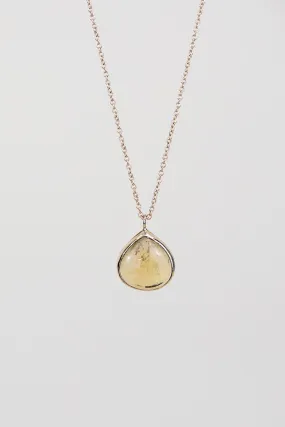 Dew Drop Necklace - Citrine