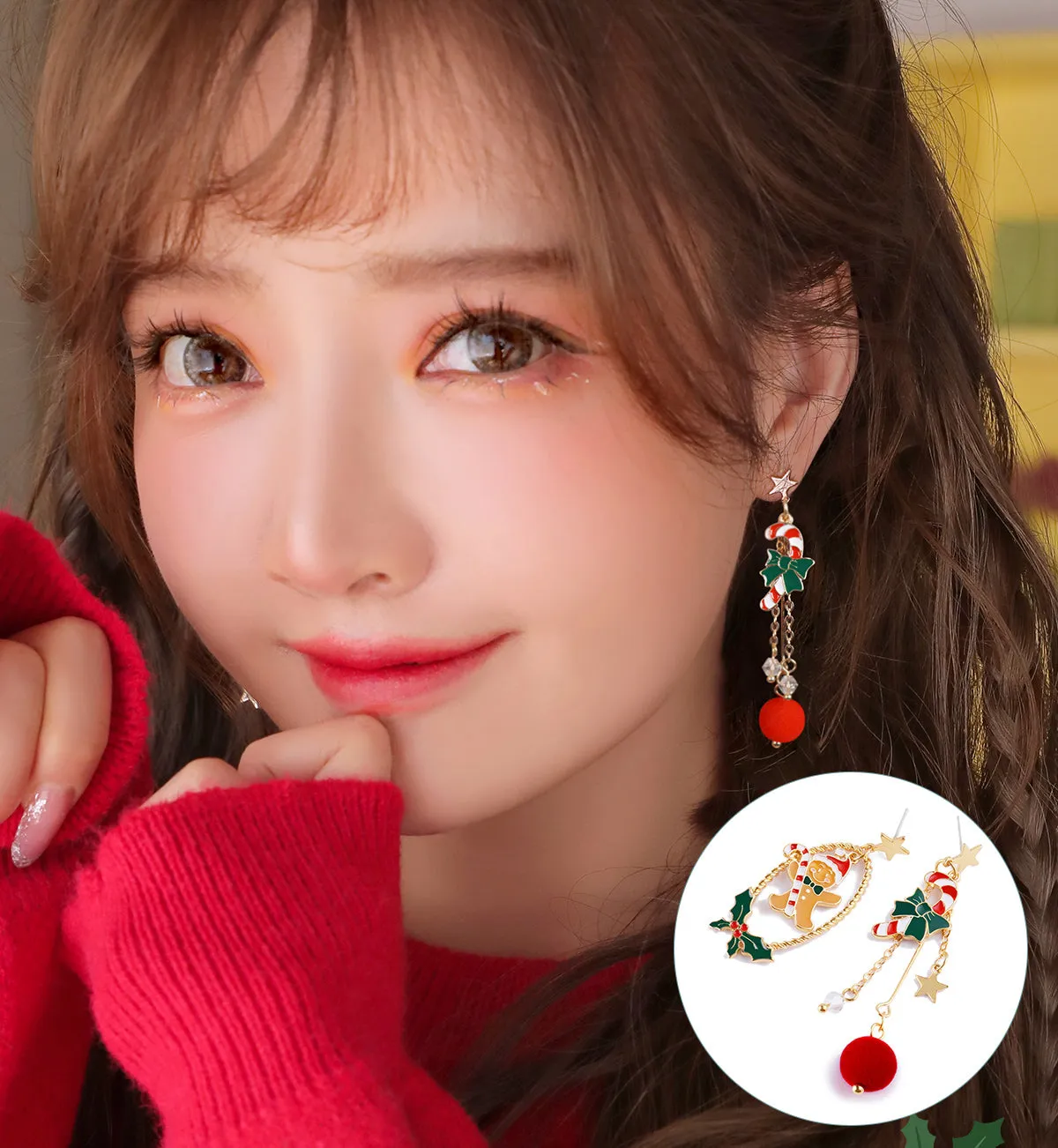 Earrings Cute Christmas Earrings Ear Clip LJC6