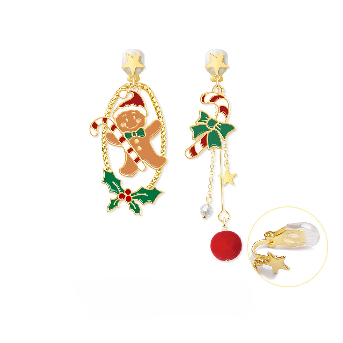 Earrings Cute Christmas Earrings Ear Clip LJC6