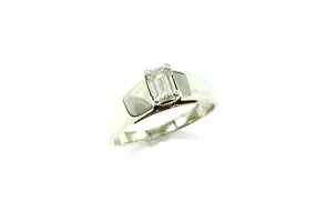 Emerald Cut Diamond Solitaire Ring