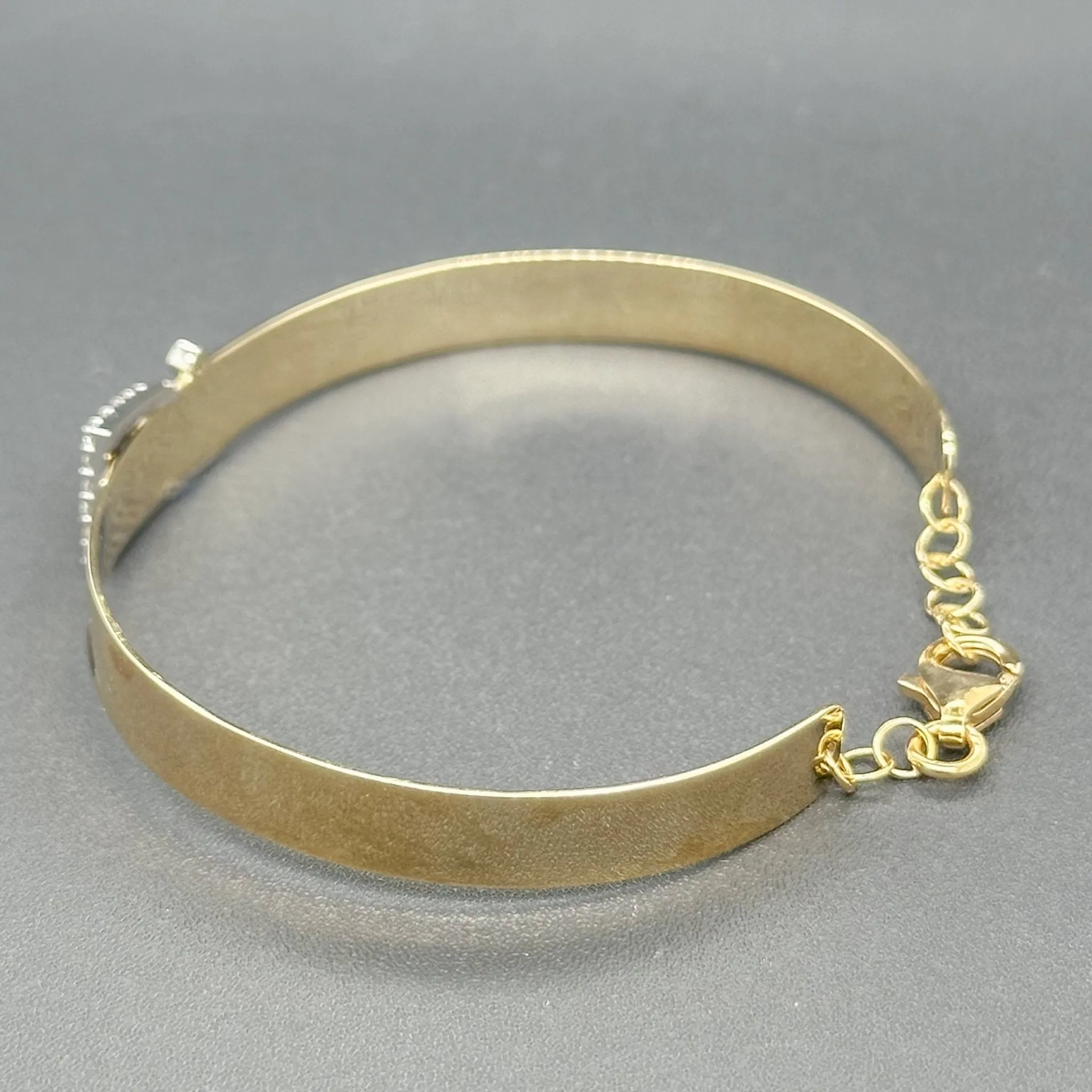 Estate 14K Y Gold 0.25ctw H/SI2-I1 Diamond Buckle Bracelet