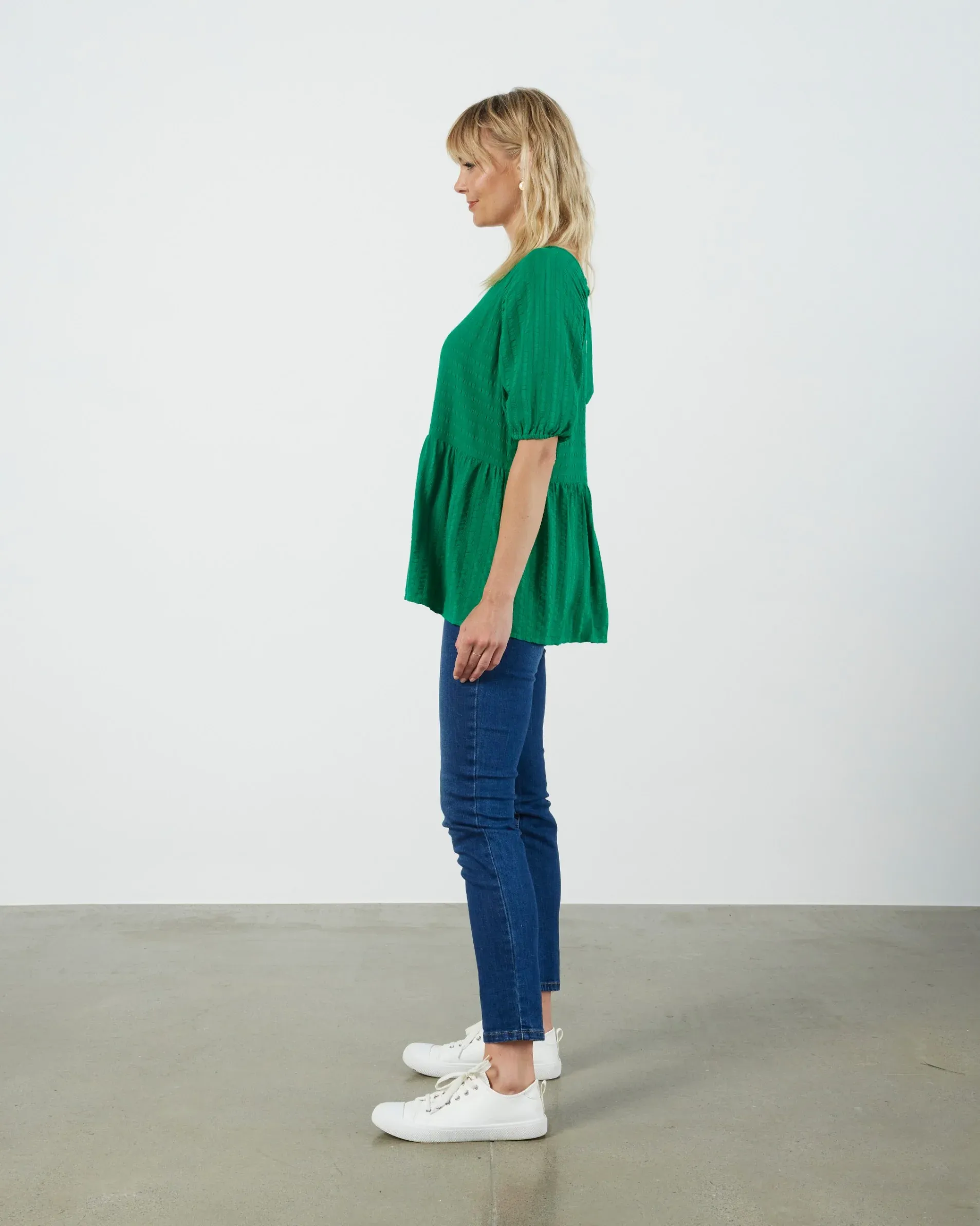 Et Alia Avery Top - Kelly Green