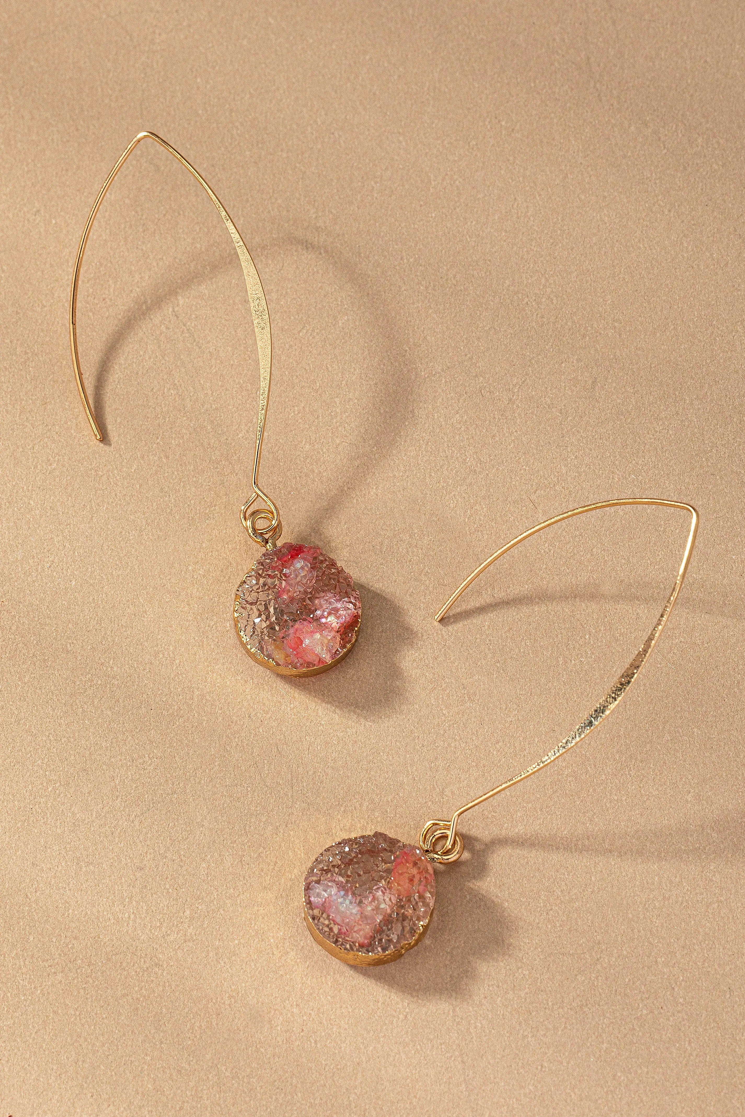 Faux Druzy Drop Earrings