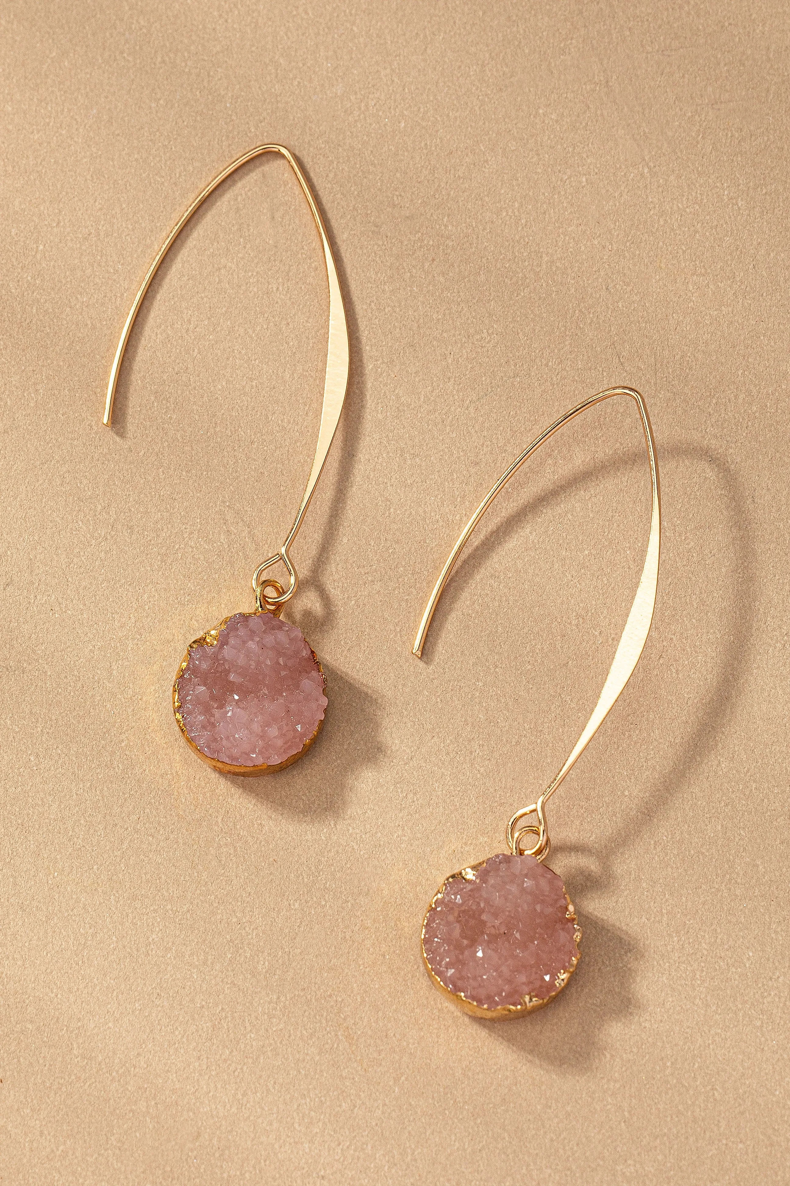 Faux Druzy Drop Earrings