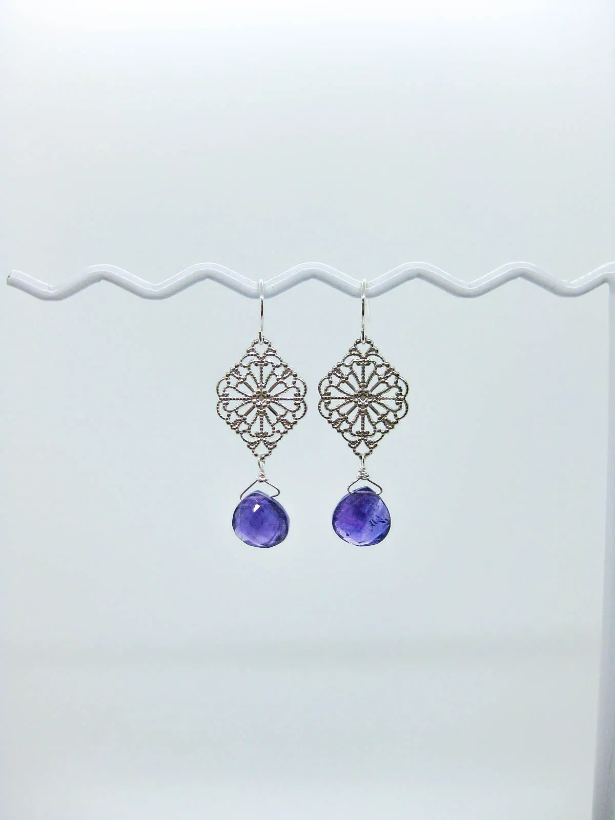 Fern: Amethyst Earrings - e623