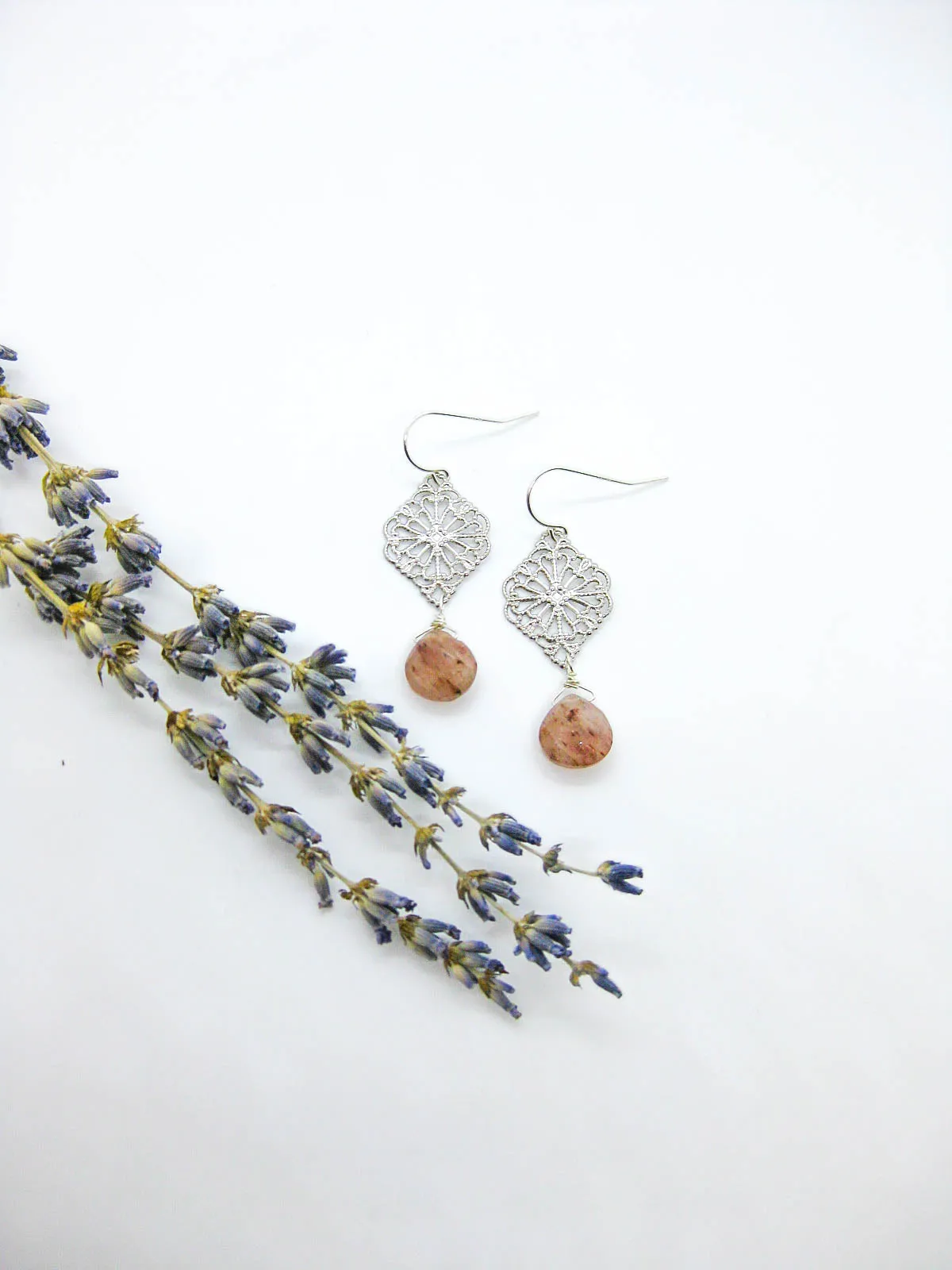 Fern: Sunstone Earrings - e706