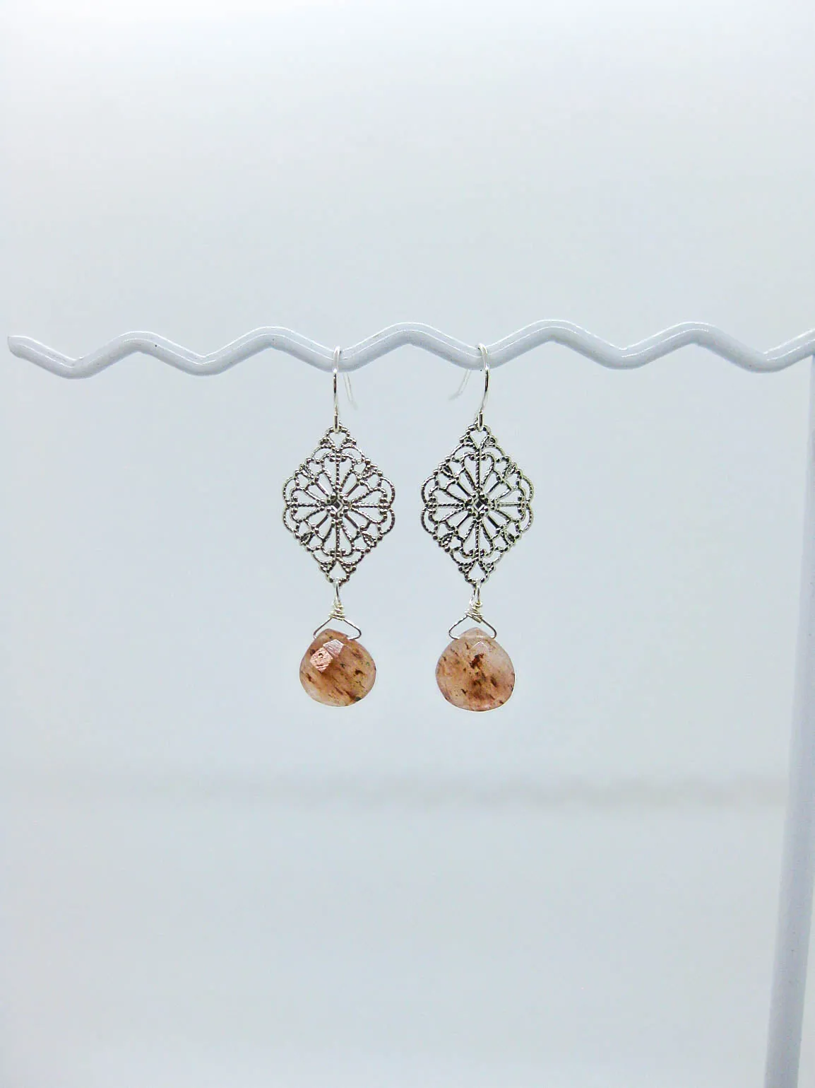 Fern: Sunstone Earrings - e706