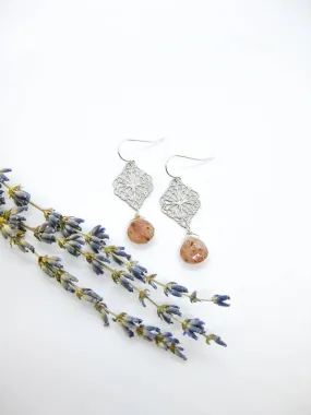 Fern: Sunstone Earrings - e706