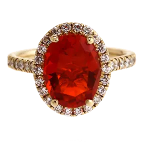 Fire Opal Ring