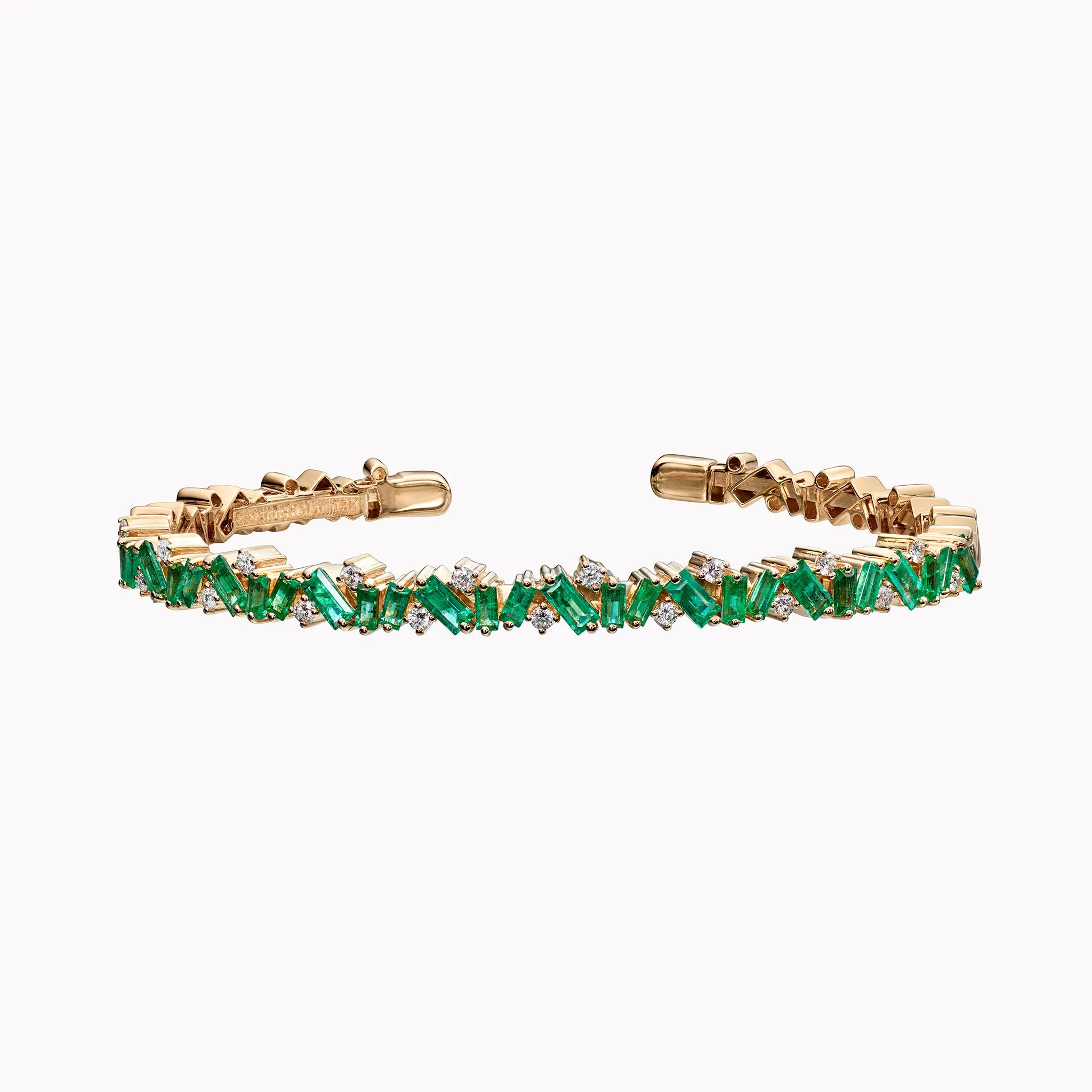 Frenzy Emerald & Diamond Bangle