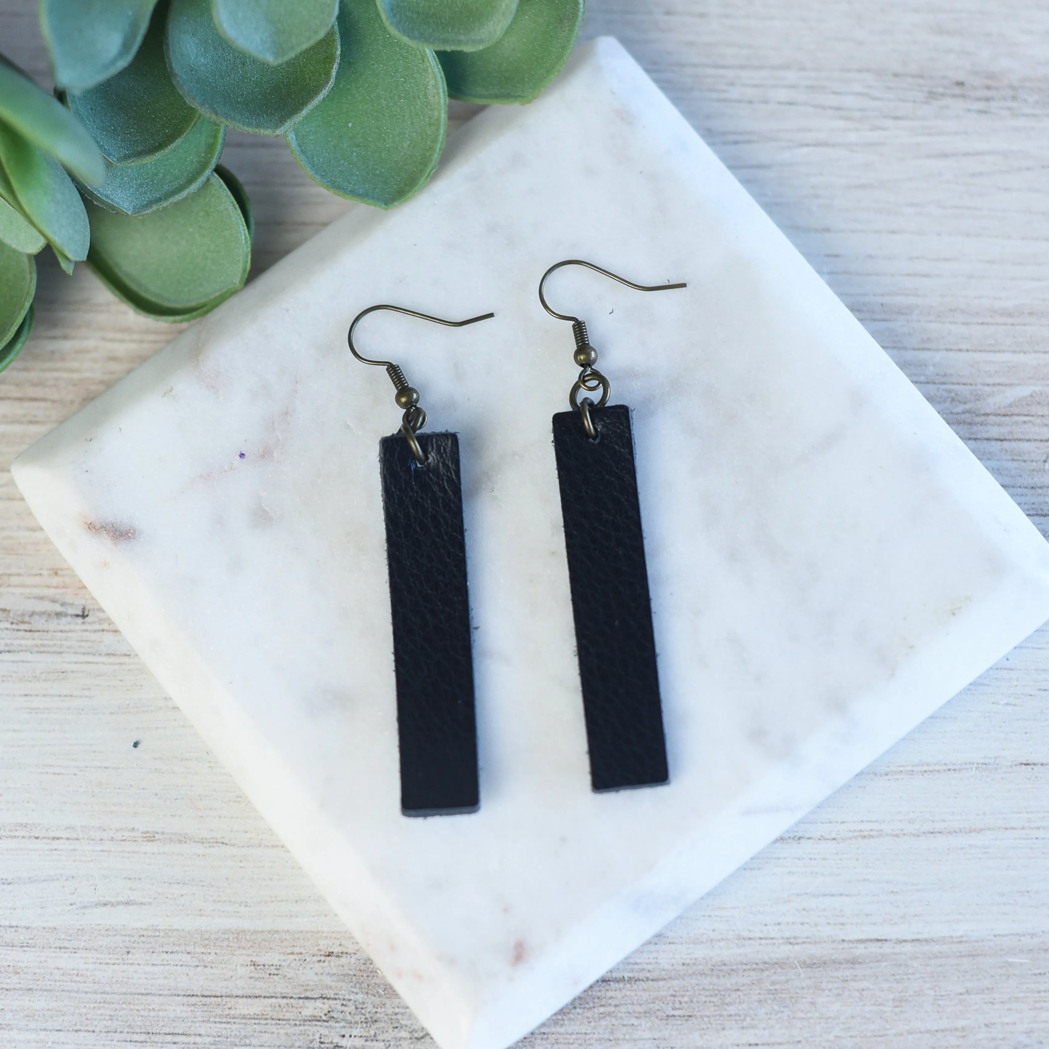 Genuine Leather Drop Dangle Earrings