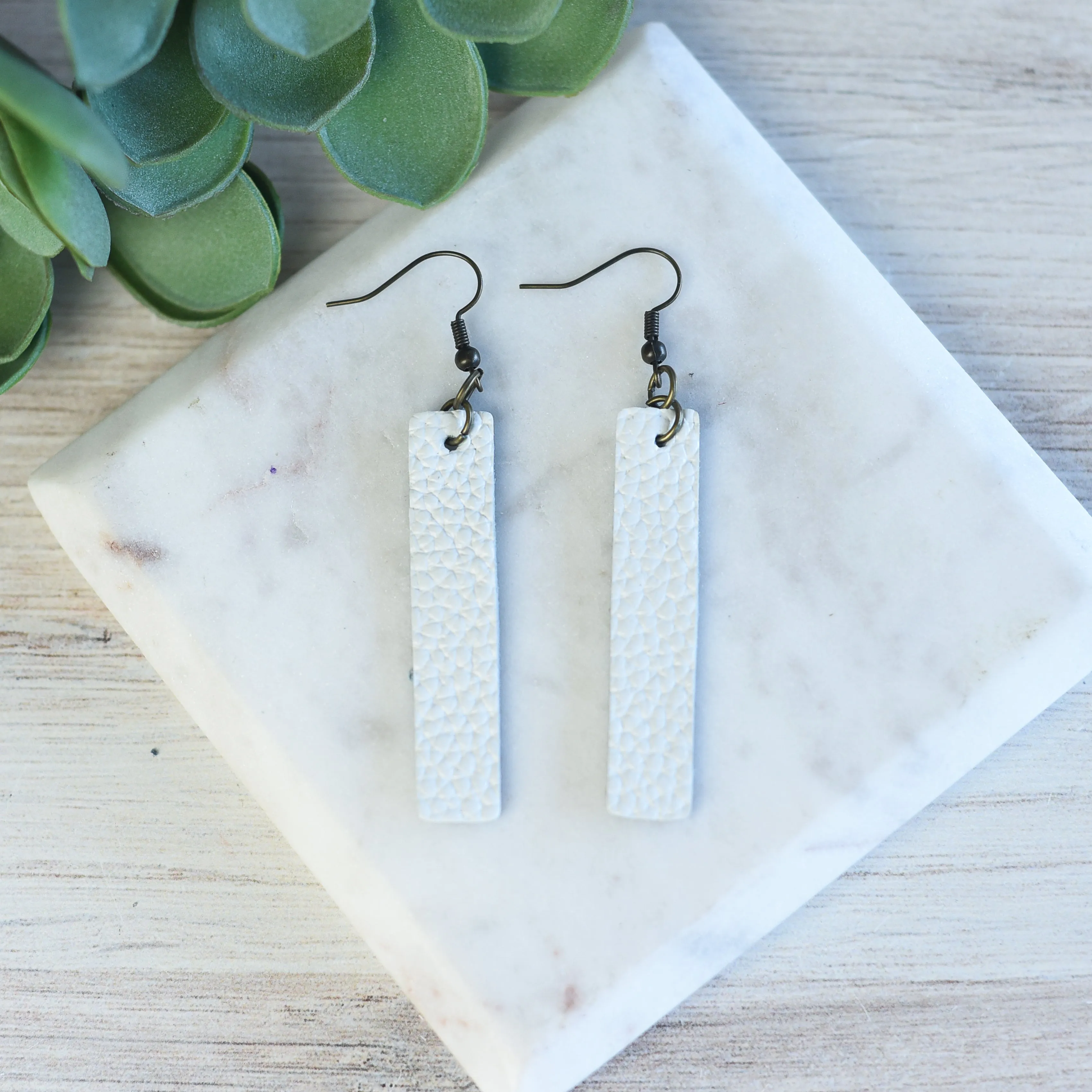 Genuine Leather Drop Dangle Earrings