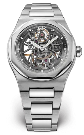 GIRARD PERREGAUX LAUREATO SKELETON 81015-11-001-11A STEEL