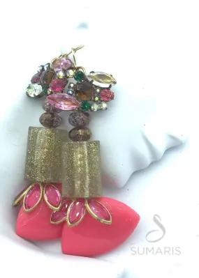 GLITTER-UP OOAK STATEMENT EARRINGS