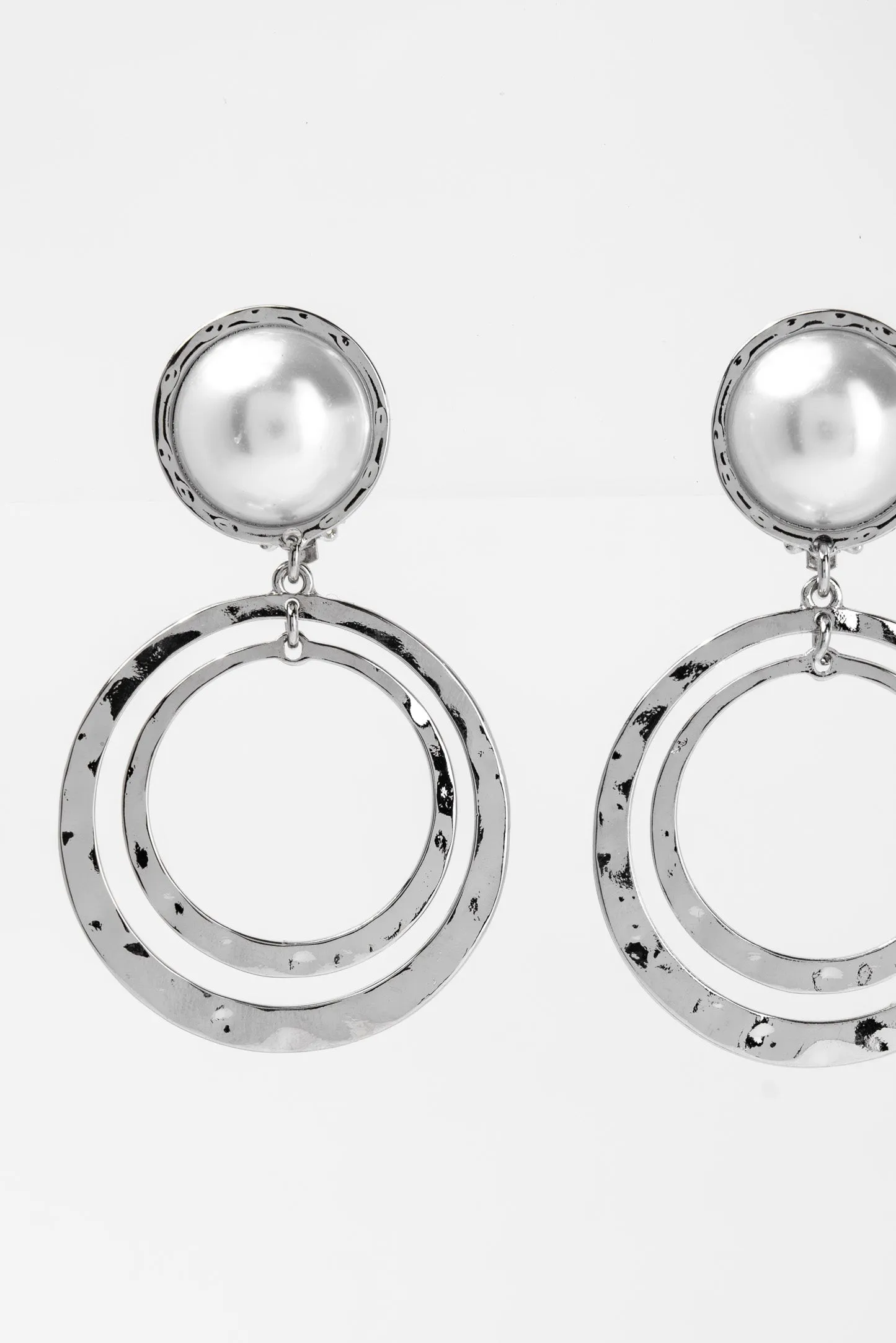 Griselda Pearl Metal Clip-On Earrings