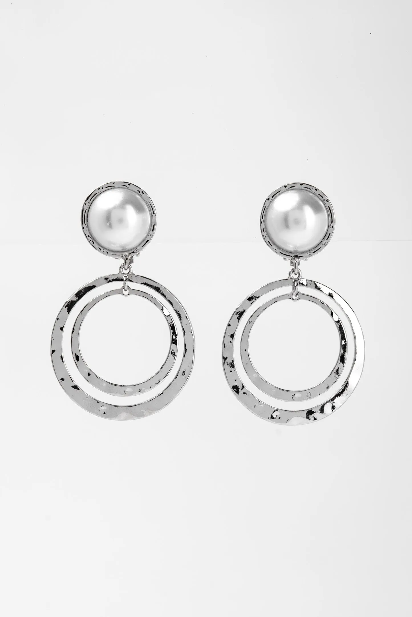 Griselda Pearl Metal Clip-On Earrings