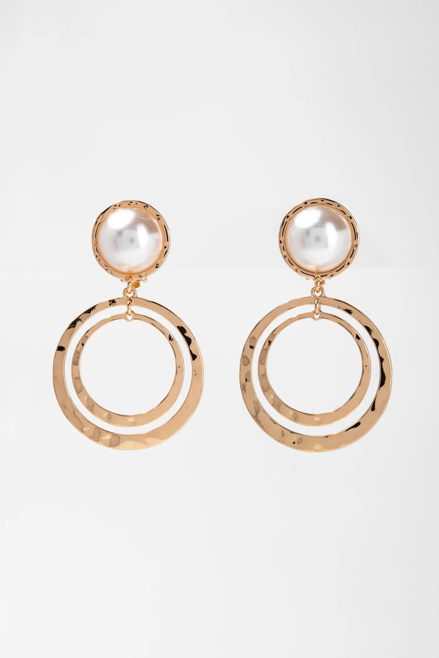 Griselda Pearl Metal Clip-On Earrings