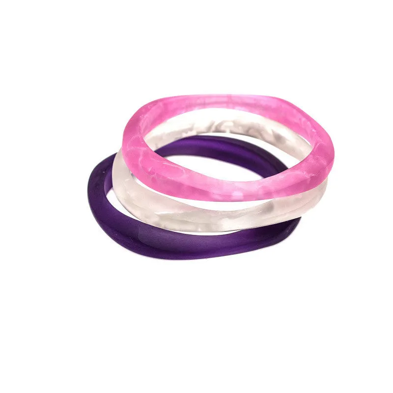 Haiku Triple Resin Bangle Set