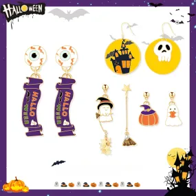 Halloween Cute Earrings Pure Silver Needle Ear Clip LJH46