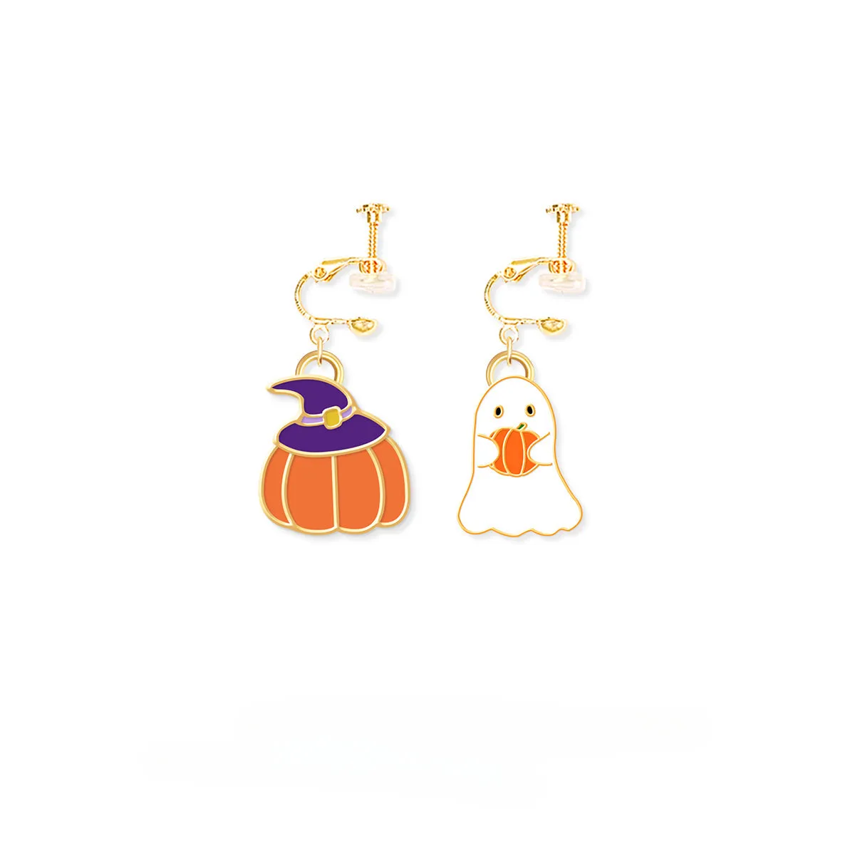 Halloween Cute Earrings Pure Silver Needle Ear Clip LJH46