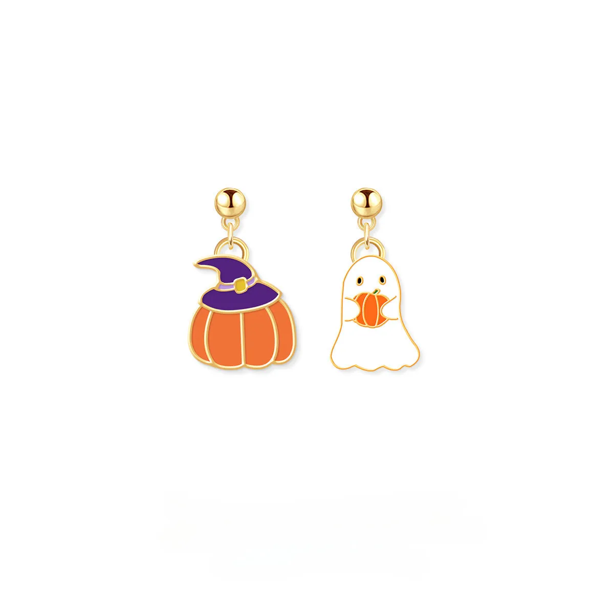 Halloween Cute Earrings Pure Silver Needle Ear Clip LJH46