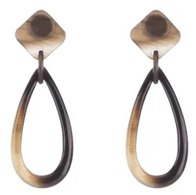 Honey Horn Oval Drop Earring