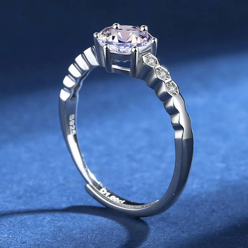 Honeycomb Moissanite Ring