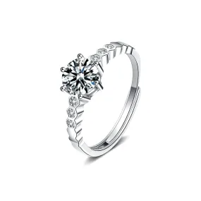 Honeycomb Moissanite Ring