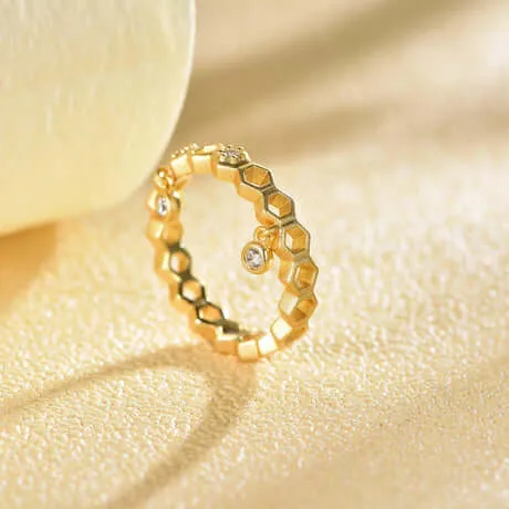 Honeycomb With Dripping Honey Ring Kind Jewelry Highs And Lows Ring