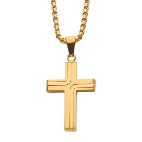 INOX Cross Drop Pendant