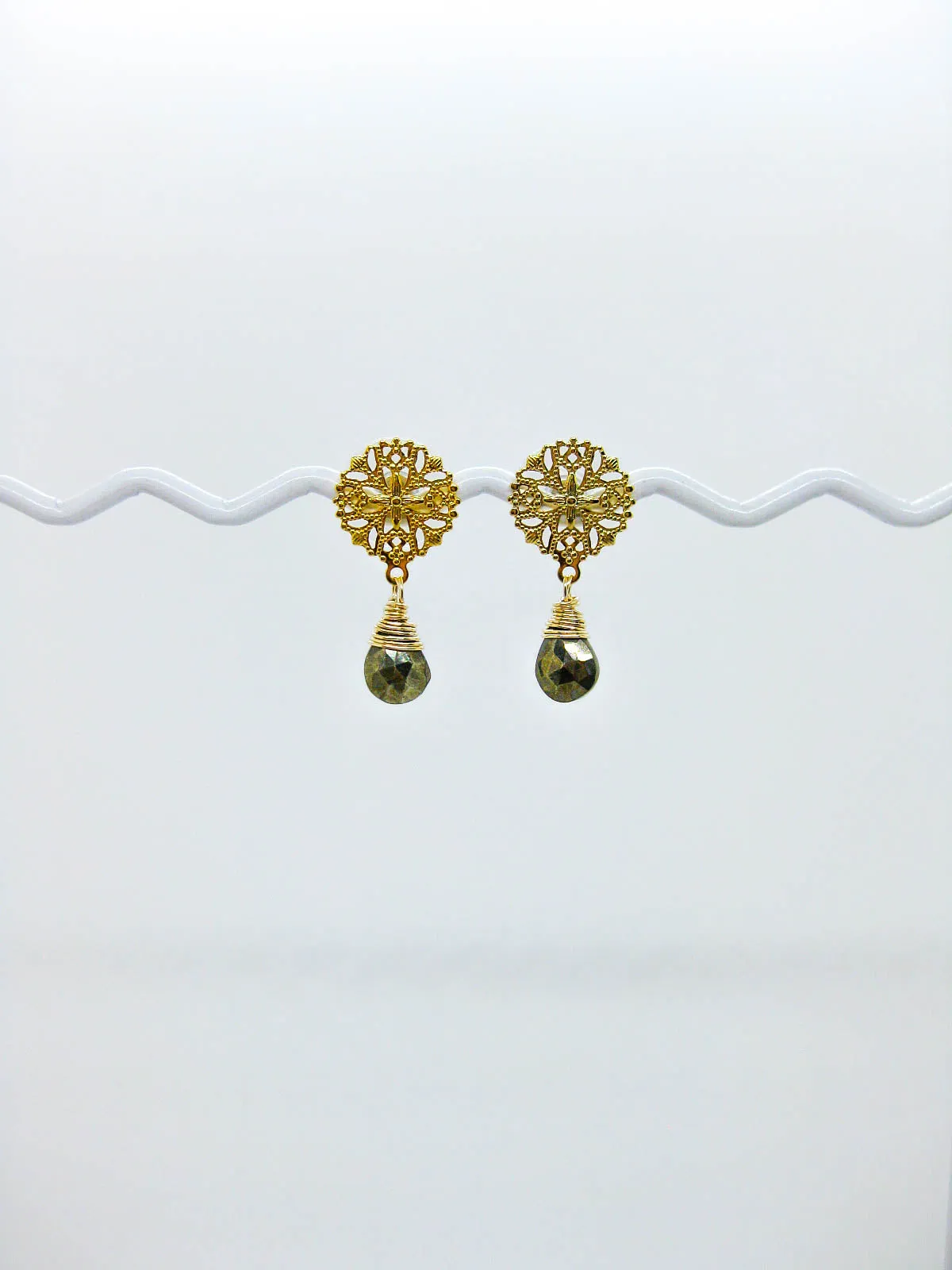 Jonquil: Pyrite Earrings - e638