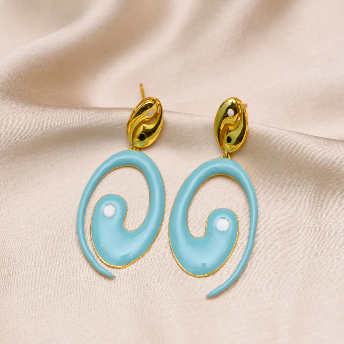 Joyful Swirls Drop Earrings