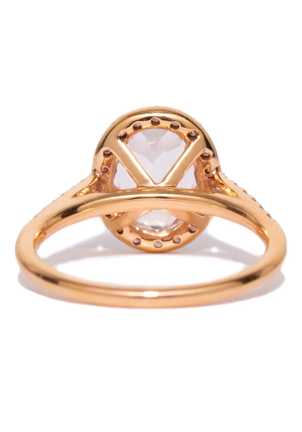 Kimberly Collins Oval Morganite Diamond Rose Gold Ring