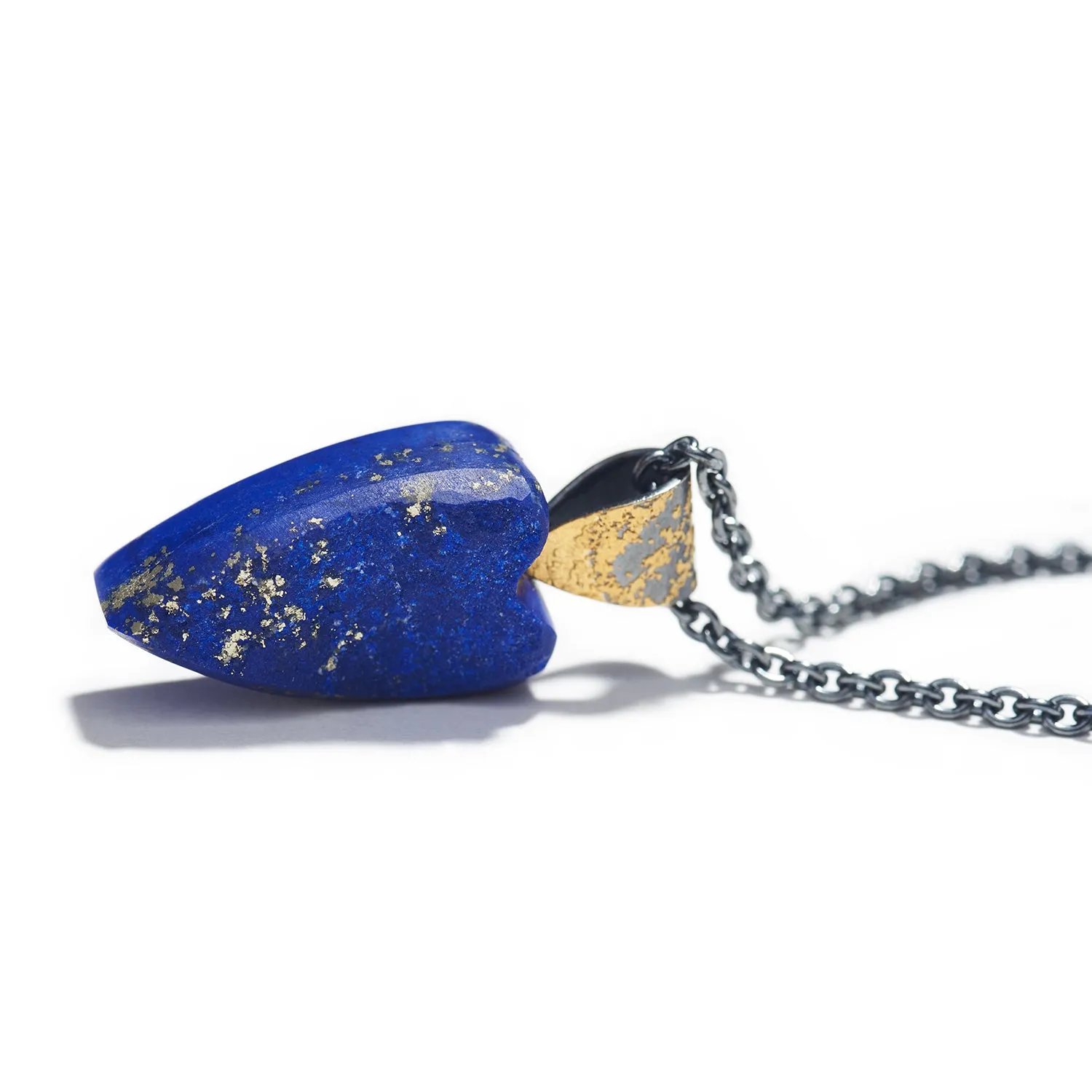 Lapis Lazuli Heart Pendant Necklace