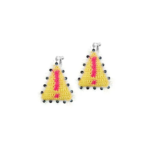 LB Geometric Triangle Ear Clip Earrings LOJL23