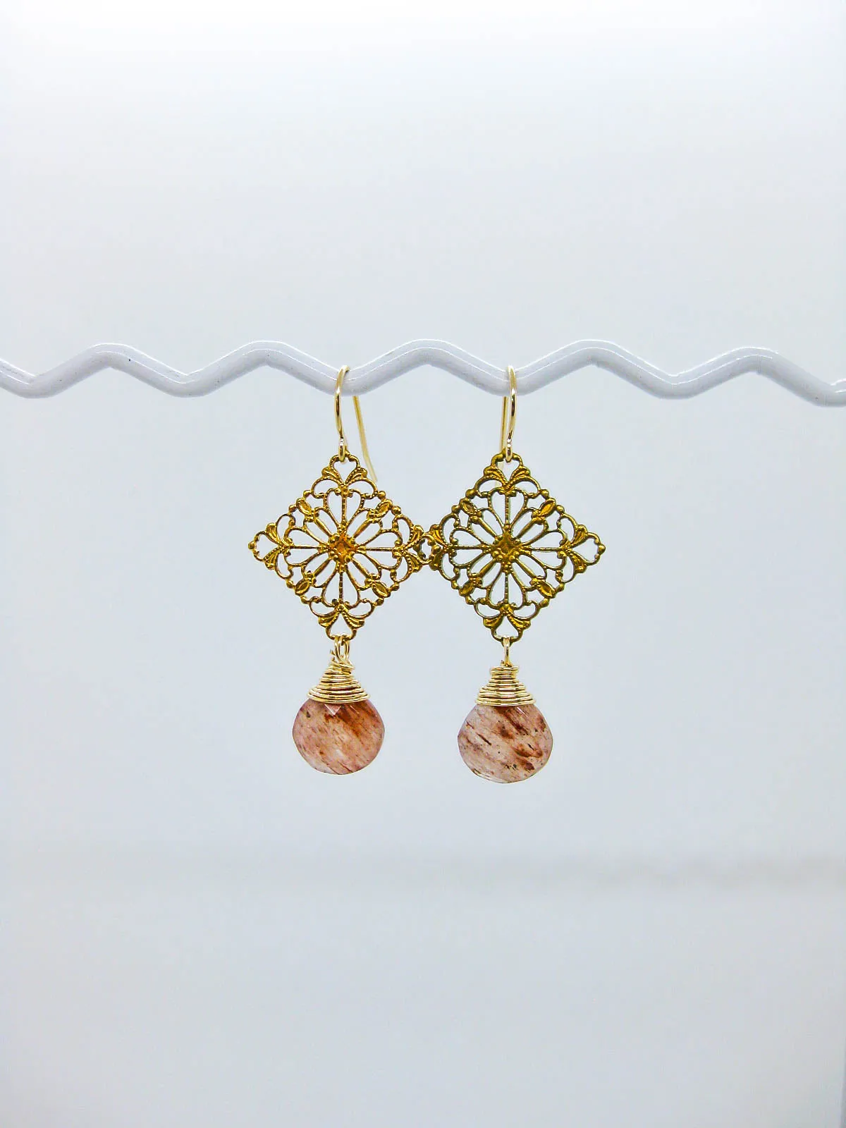 Lotus: Sunstone Earrings - e669