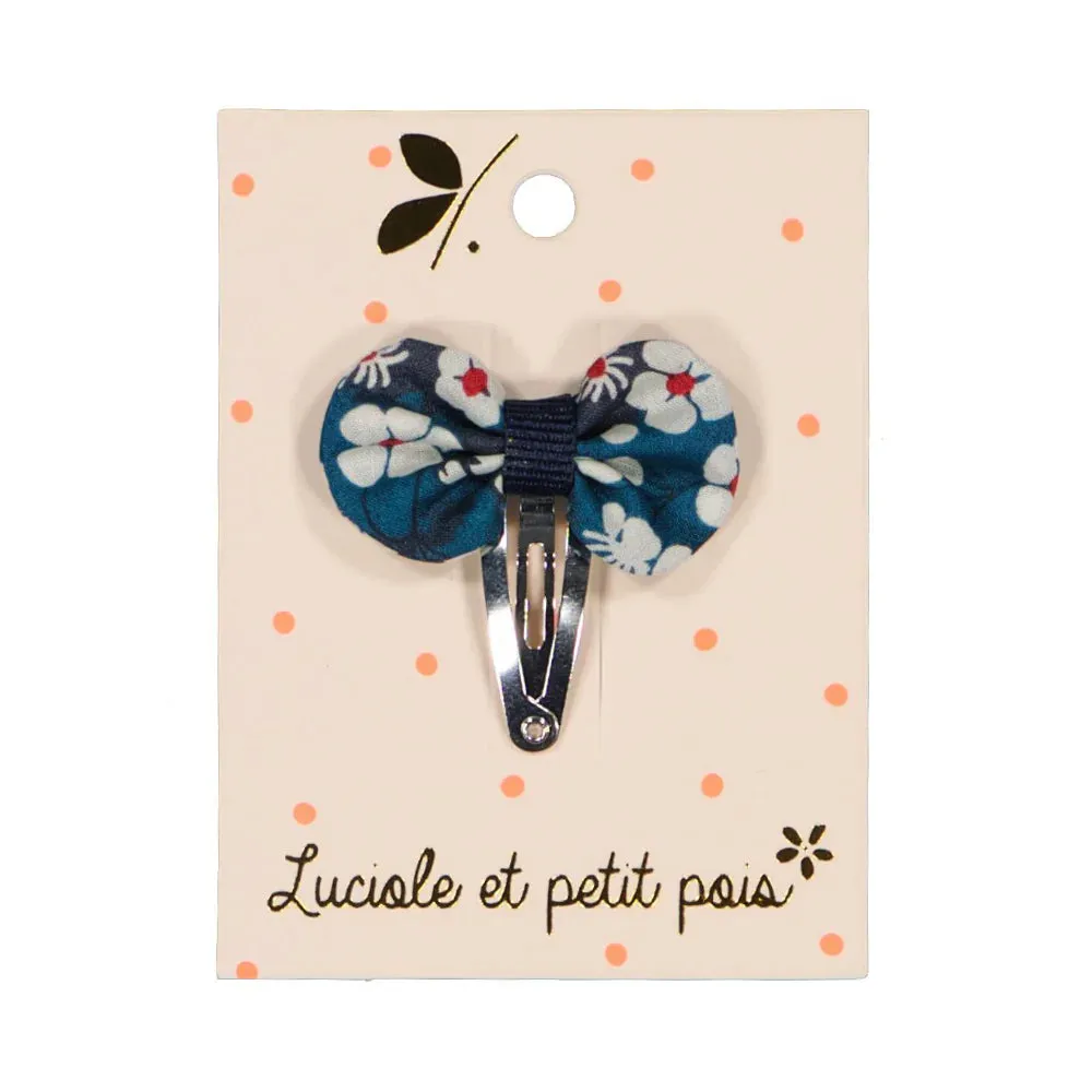 Luciole Et Petit Pois | Mini Liberty Mitsi Petal Hair Clip in Indigo