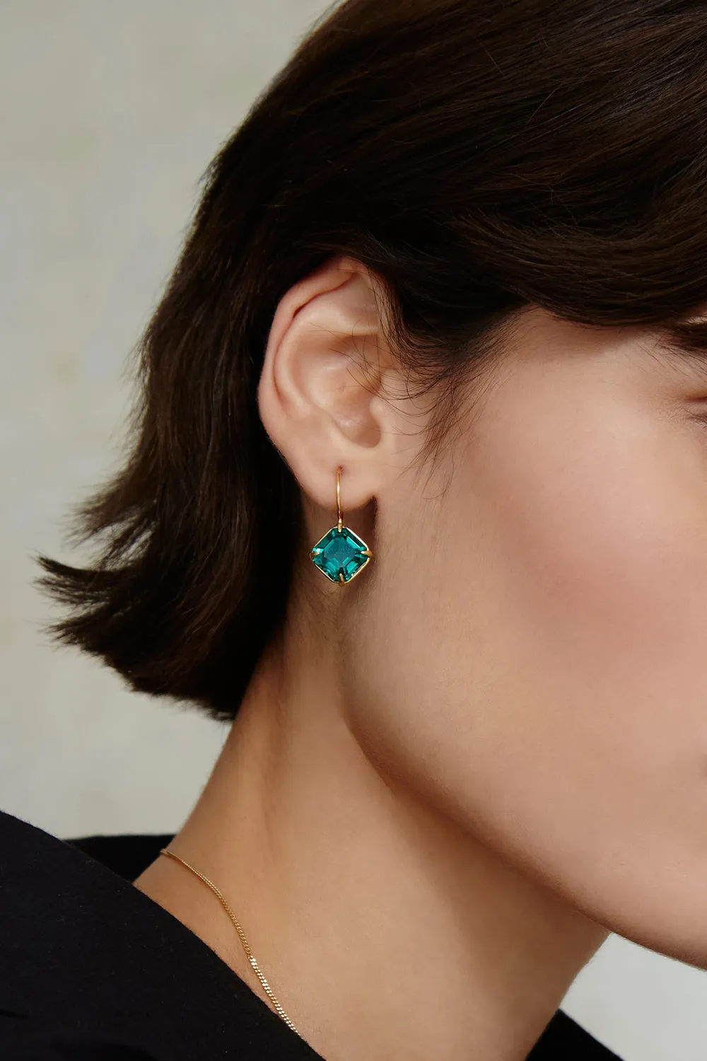 Lumi Drop Earrings Emerald