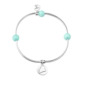 Maine | Bangle Charm Bracelet | Tiffany Blue - Serenity