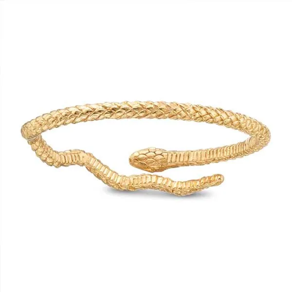 Medusa Snake Cuff Bangle - Gold